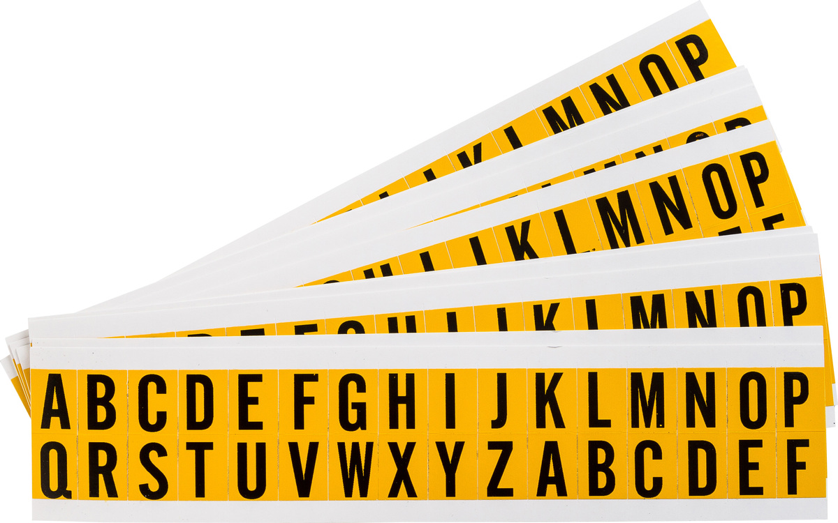 Brady 34 X 0.563 BlackYellow Vinyl Label A Z BRD97600 for sale online at autumn supply