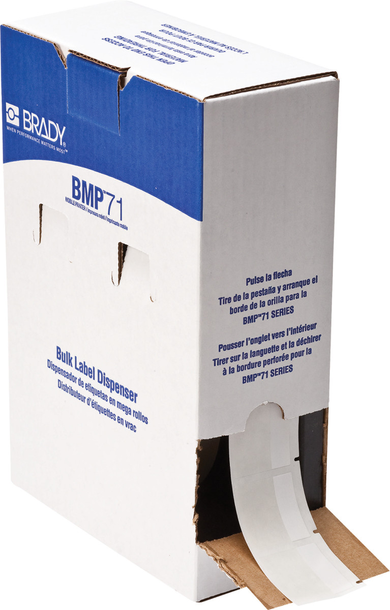 Brady 1 12 X 1 12 ClearWhite BMP71 Vinyl Label BRD114877 for sale online at autumn supply