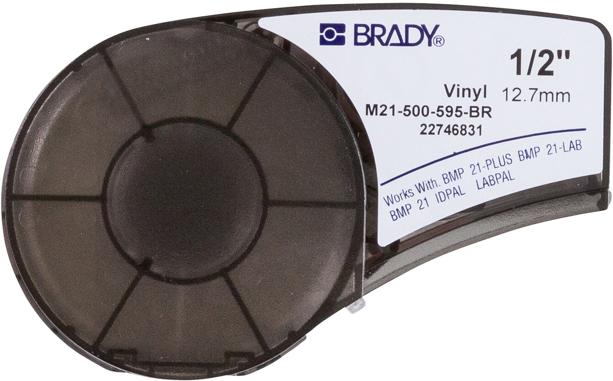 Brady 12 X 21 White BMP21 Vinyl Label BRD139736 for sale online at autumn supply