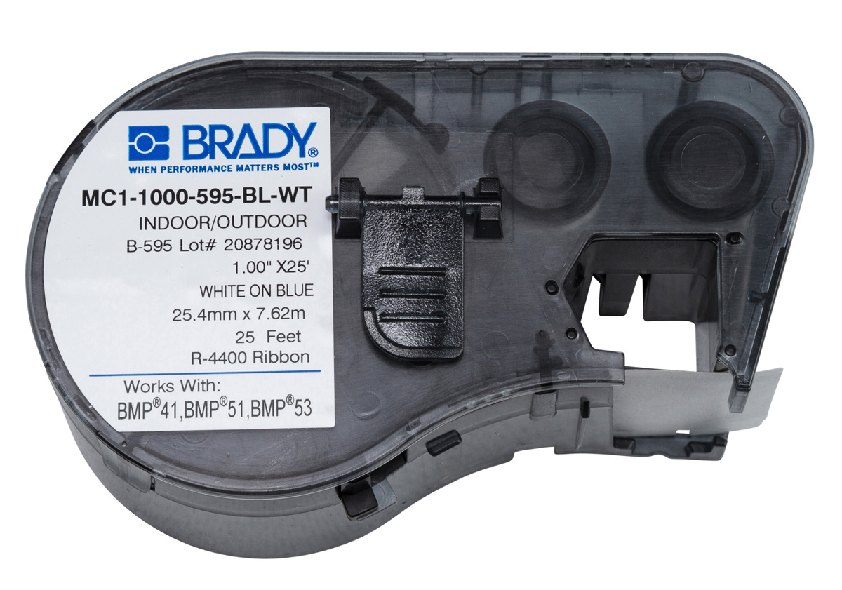 Brady 1 X 25 White M Series Vinyl Label BRD131594 for sale online at autumn supply