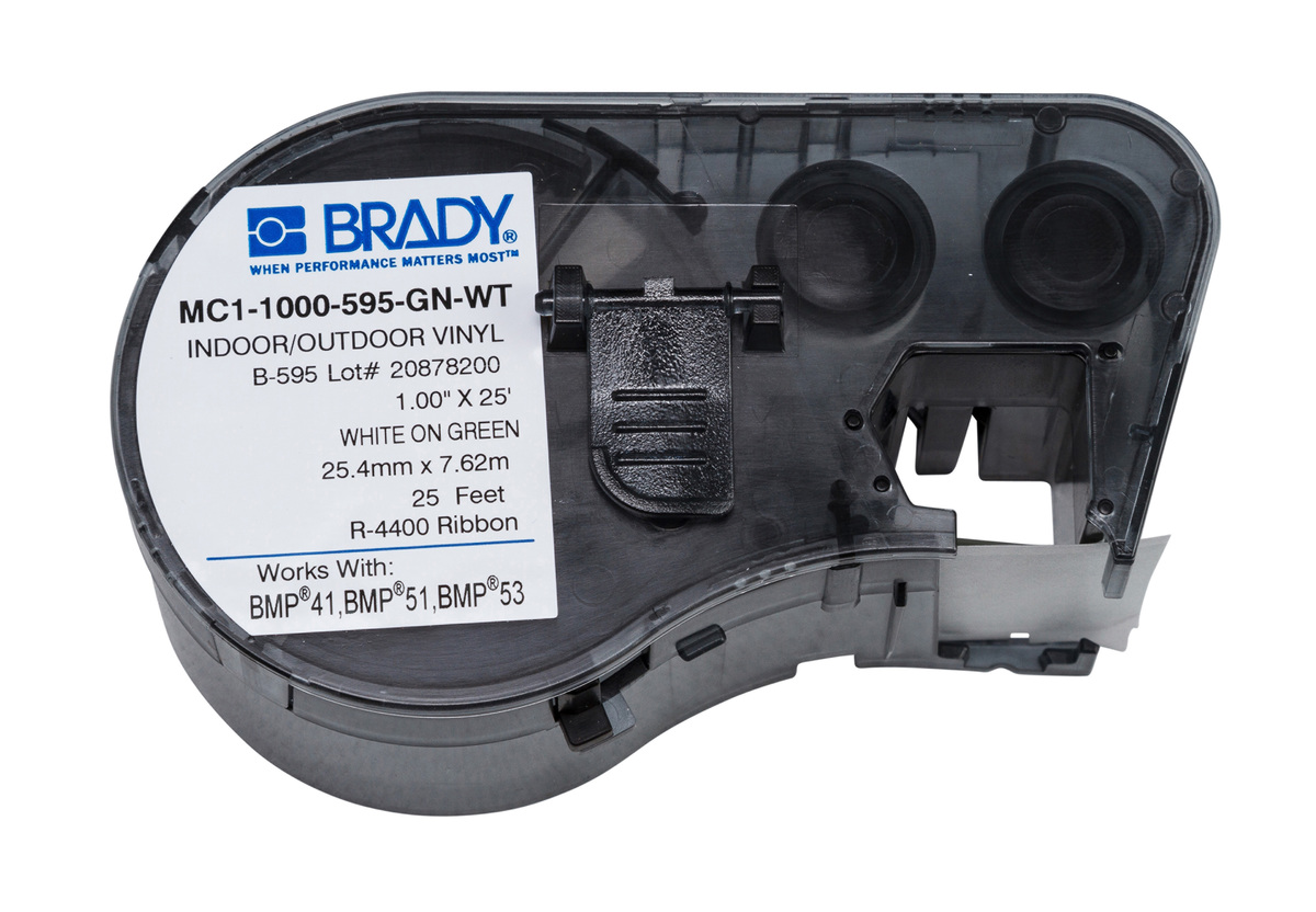 Brady 1 X 25 White M Series Vinyl Label BRD131598 for sale online at autumn supply