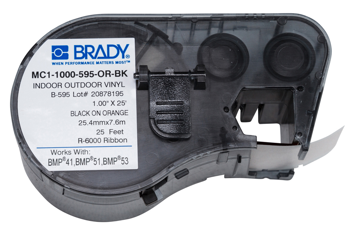 Brady 1 X 25 Black M Series Vinyl Label BRD131593 for sale online at autumn supply