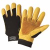 PIP Black And Gold Ironcat Cowhide Full Finger Mechan PIP86350/S for sale online at autumn supply