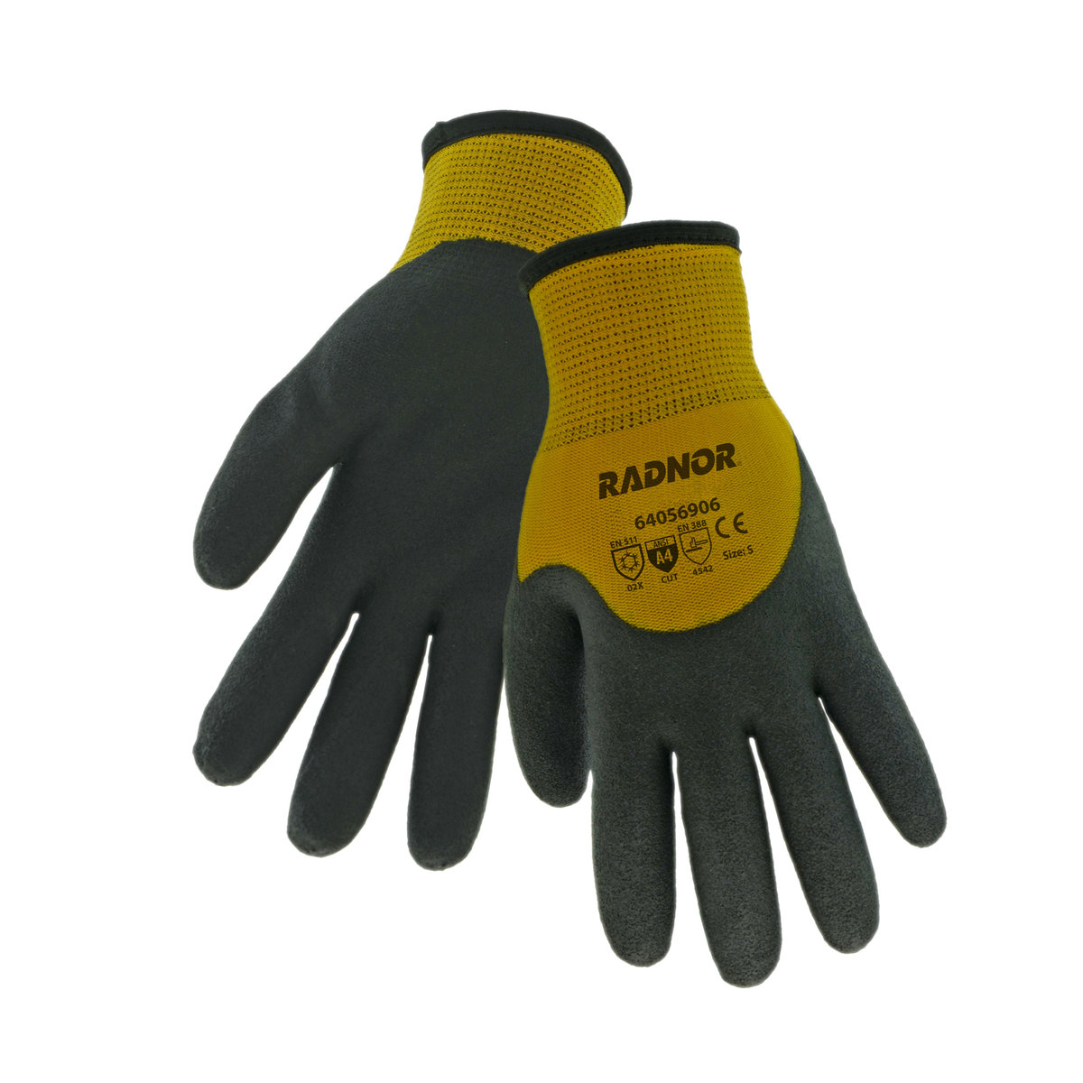 Firm Grip Large ANSI A5 Cut Resistant Gloves, Yellow/Black 79007-06