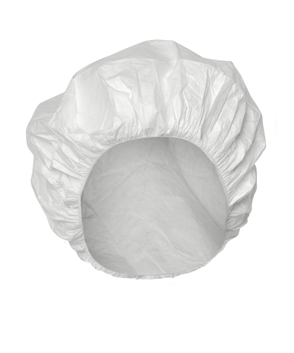 DuPont™ IsoClean® 729 One Size Fits Most White Serged Seam Bouffant Cap