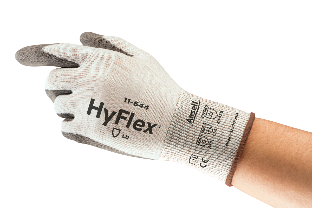 Ansell Size 10 HyFlex® 13 Gauge INTERCEPT™ Technology Cut Resistant Gloves With Polyurethane Coated Palm