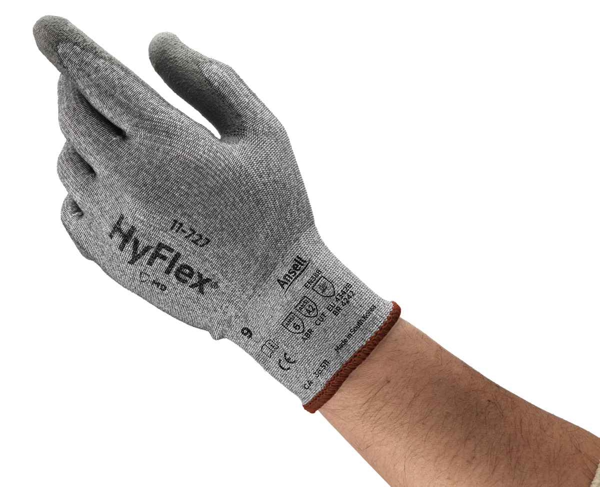 Ansell Size 10 HyFlex® 15 Gauge INTERCEPT™ Technology Cut Resistant Gloves With Polyurethane Coated Palm