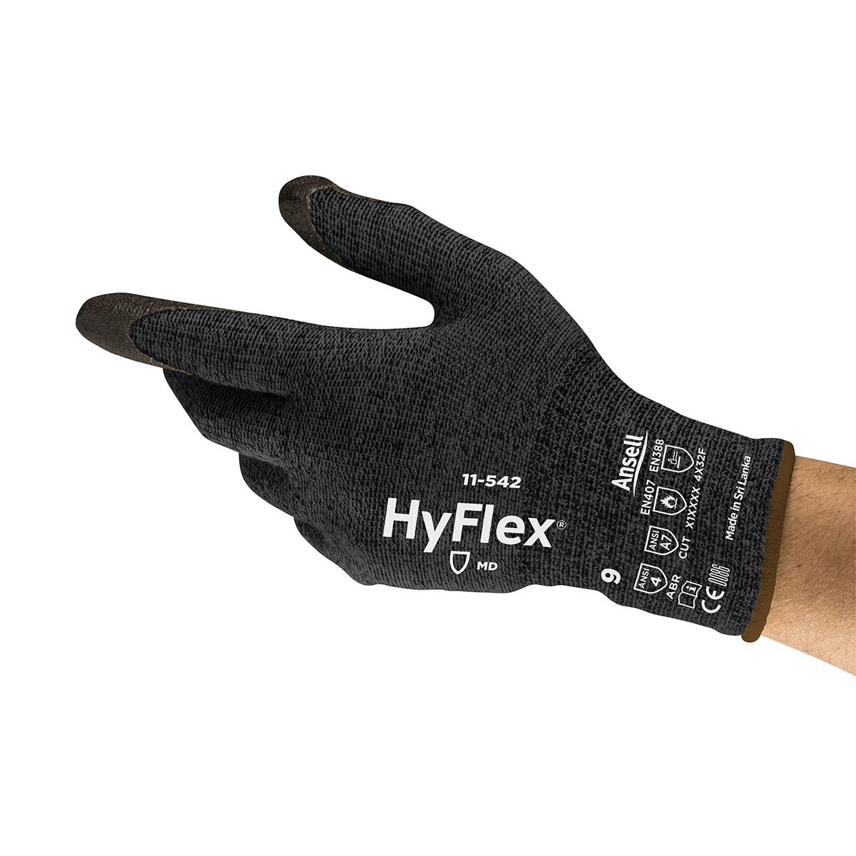 Ansell Size 10 HyFlex® 13 Gauge INTERCEPT™ Technology Cut Resistant Gloves With Foam Nitrile Coated Palm And ANSELL GRIP™ TECHNO