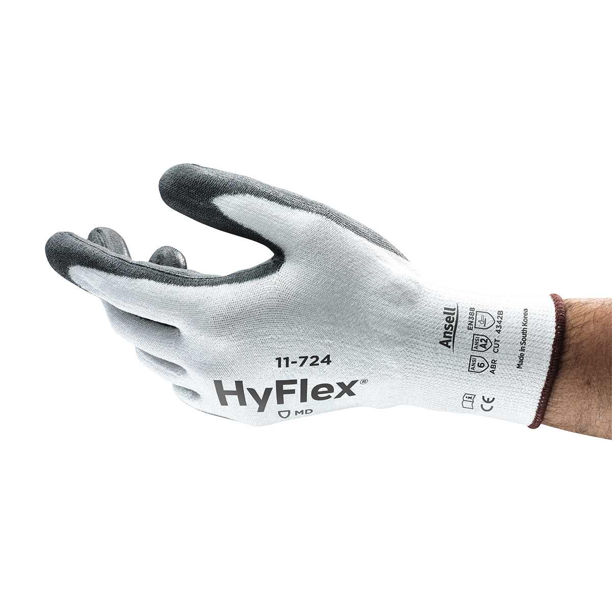 Ansell Size 10 HyFlex® 13 Gauge INTERCEPT™ Technology Cut Resistant Gloves With Polyurethane Coated Palm