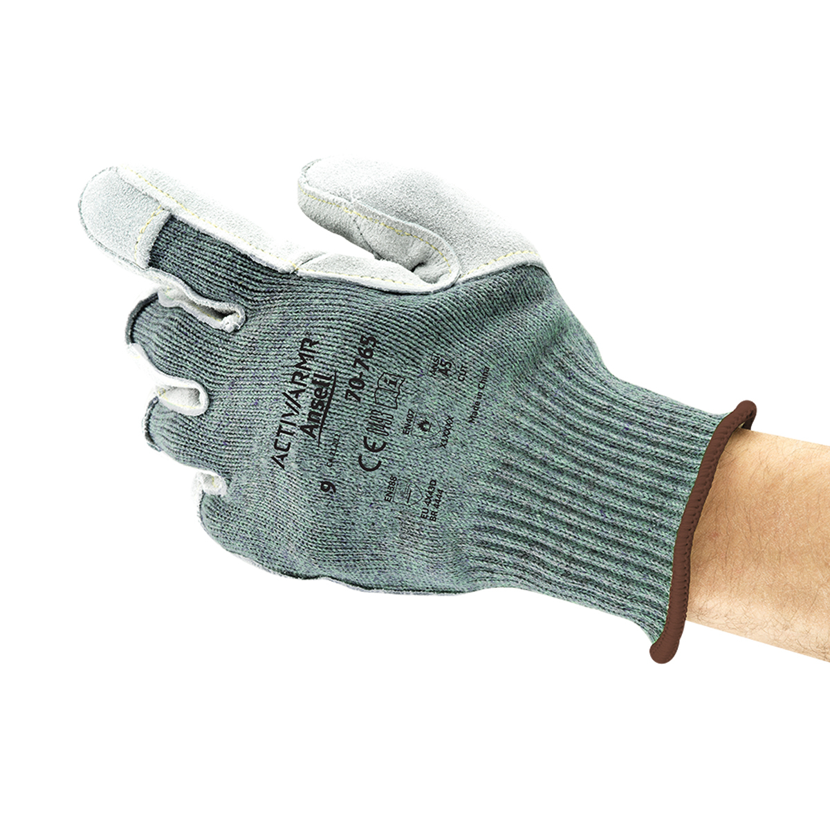 Ansell Size 10 ActivArmr® 10 Gauge Acrylic, Nylon And DuPont™ Kevlar® Cut Resistant Gloves With Leather Palm