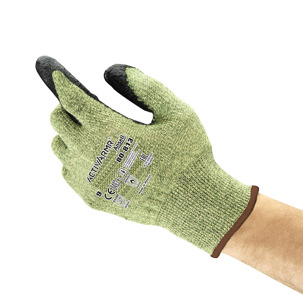 Ansell Size 10 ActivArmr® 13 Gauge Glass Fiber, Modacrylic And DuPont™ Kevlar® Cut Resistant Gloves With Neoprene Foam Coated Pa