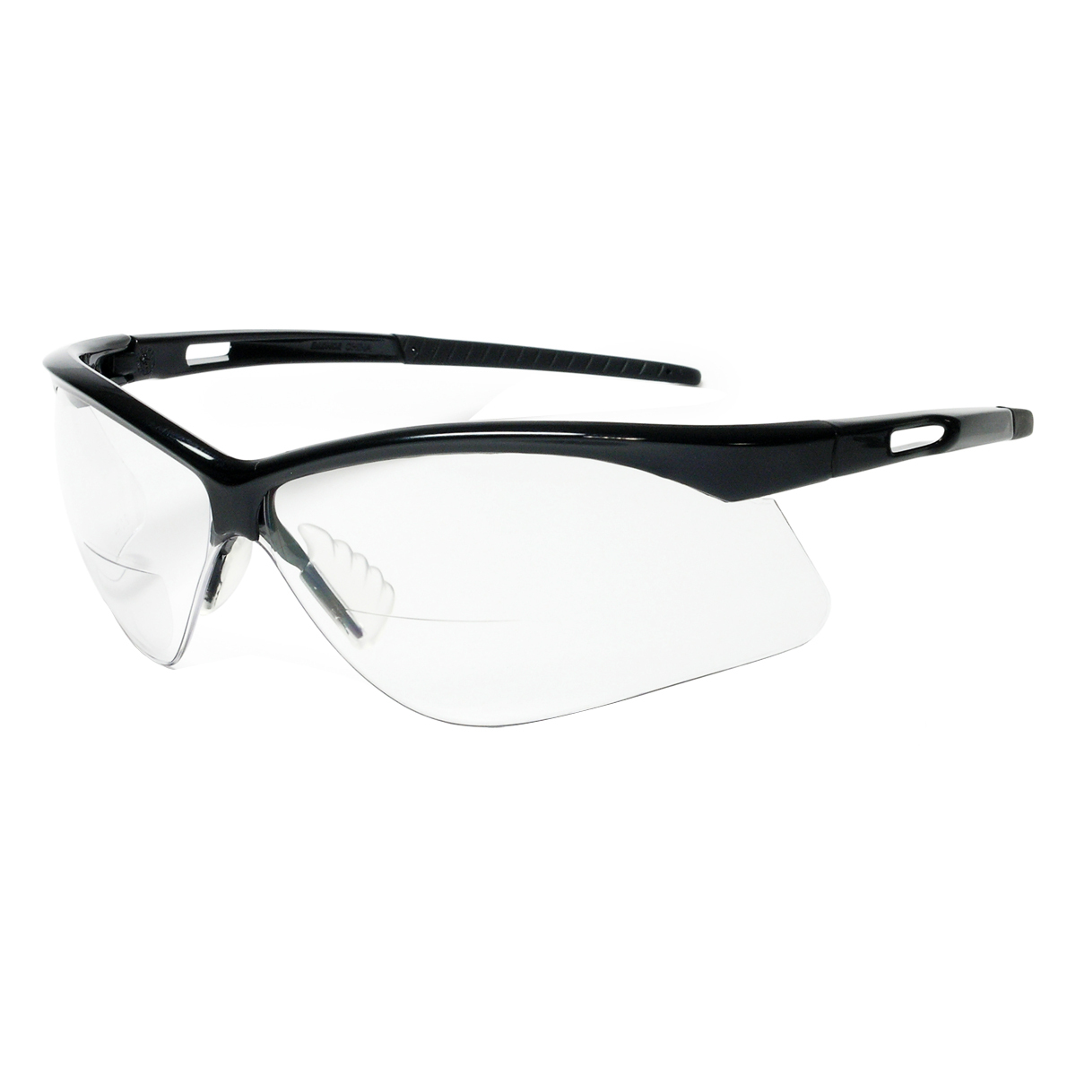 RADNOR Premier Series Readers 2 Diopter Black Safety Glasses With Clear ...