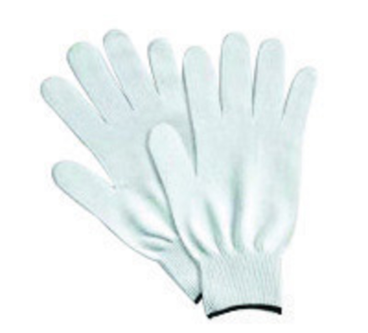 Ansell Size 9 White The Eliminator® Light Weight Fine Gauge Knitted Low Lint Inspection Gloves With Standard Cuff