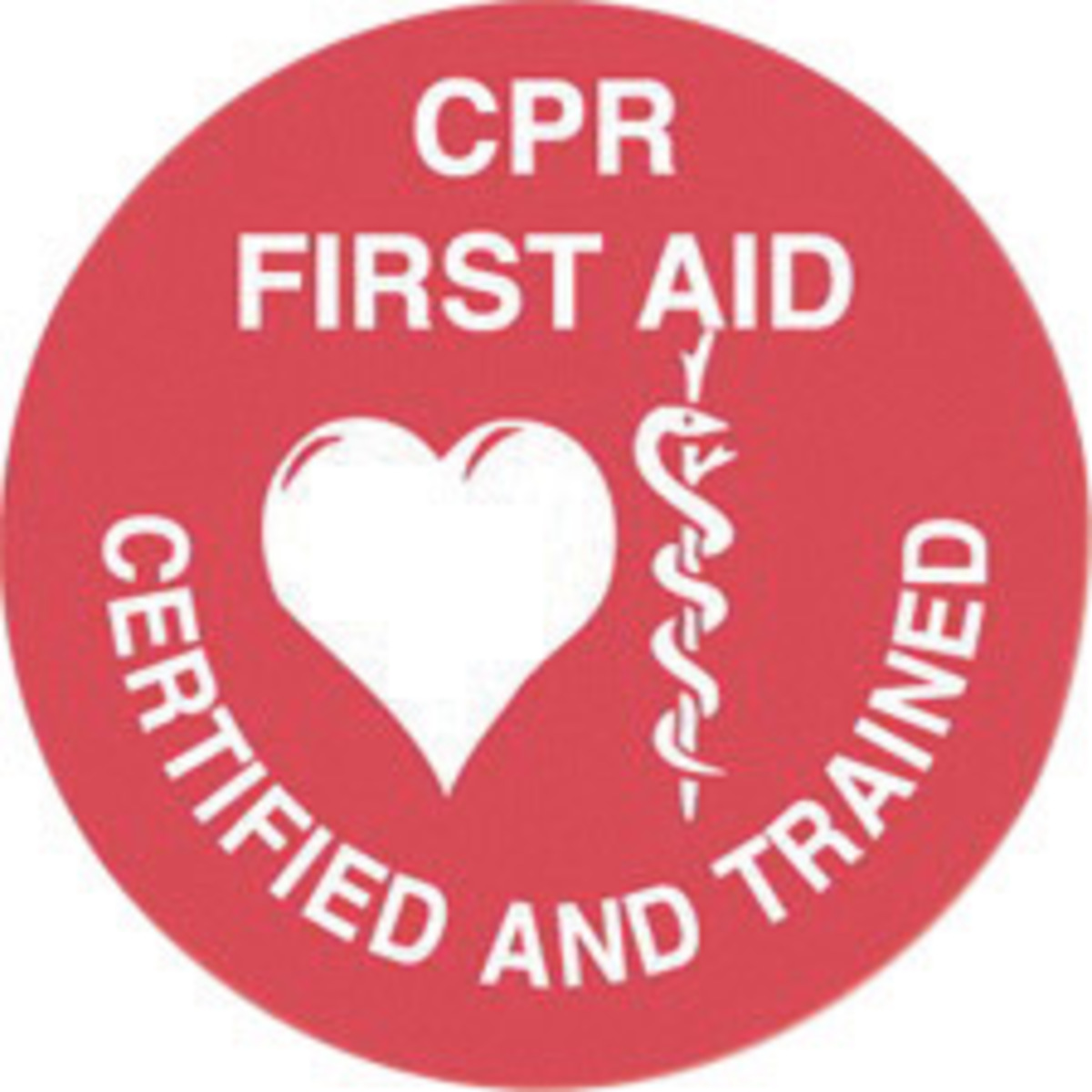 Brady 2 Red Vinyl Label CPR FIRST AID CERTIFIED AND T BRD42234 for sale online at autumn supply