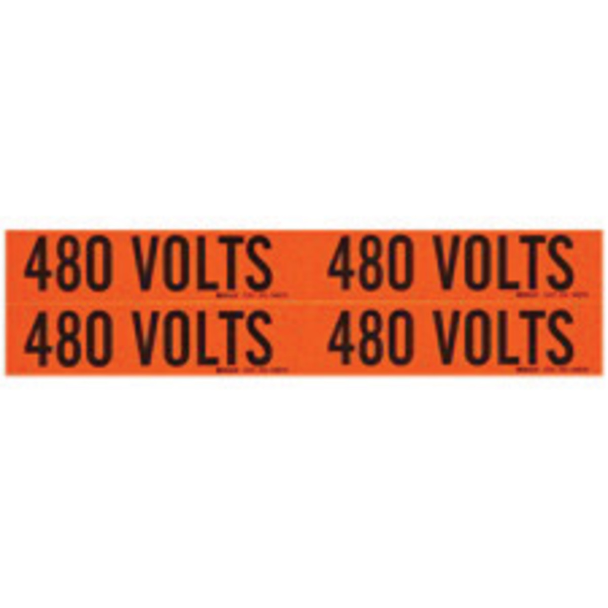 Brady 1 18 X 4 18 Black Vinyl Conduit Voltage Marker BRD44215 for sale online at autumn supply