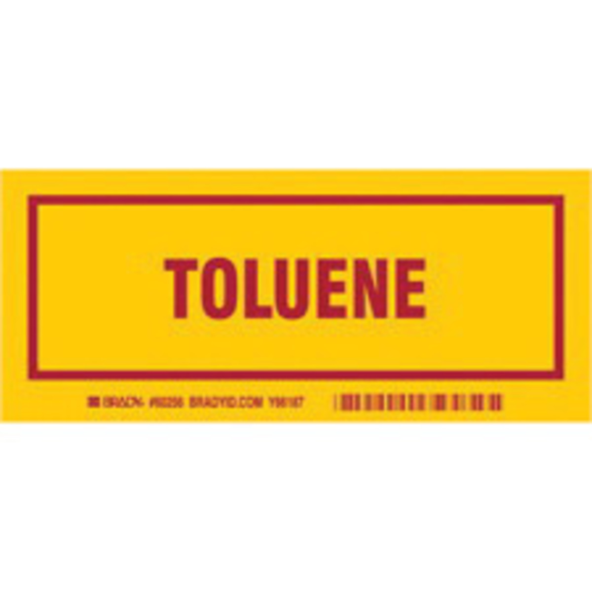 Brady 3 X 7 Red Polyester Label TOLUENE BRD60256 for sale online at autumn supply