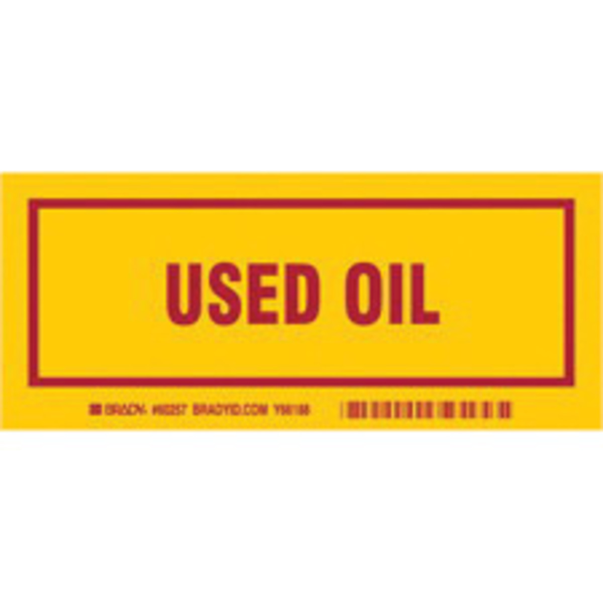 Brady 3 X 7 Red Polyester Label USED OIL BRD60257 for sale online at autumn supply