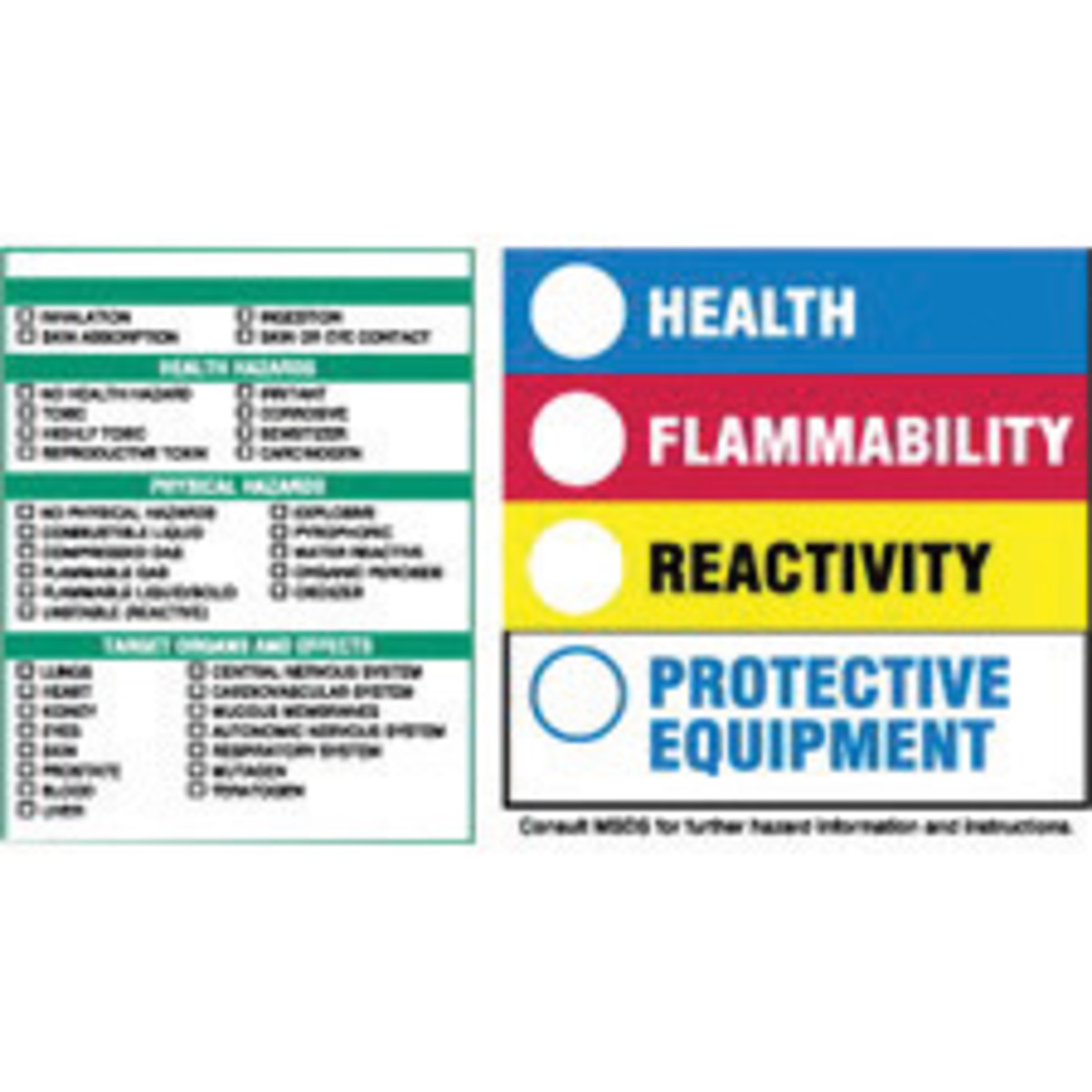 Brady 4 X 5.875 Black Paper Label HEALTH FLAMMABILITY BRD60335 for sale online at autumn supply