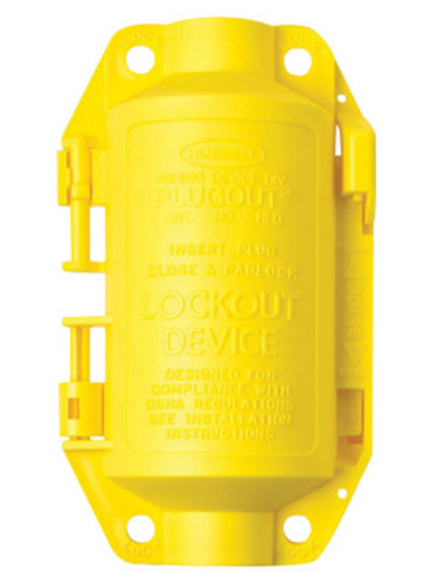 Brady Yellow Polypropylene Hubbell Plugout Lockout BRD65695 for sale online at autumn supply