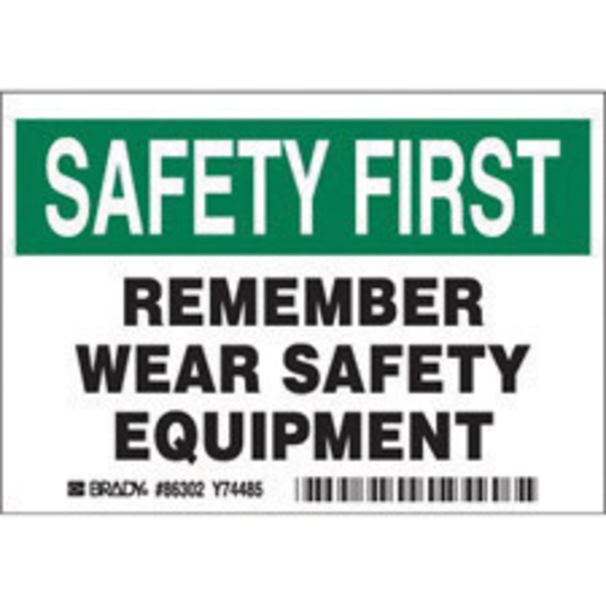 Brady 3 12 X 5 Black Polyester Label SAFETY FIRST REM BRD86302 for sale online at autumn supply