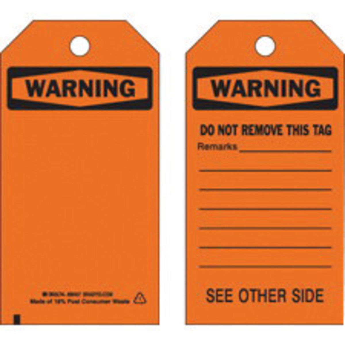 Brady 5 34 X 3 Black Polyester Tag WARNING BRD86457 for sale online at autumn supply