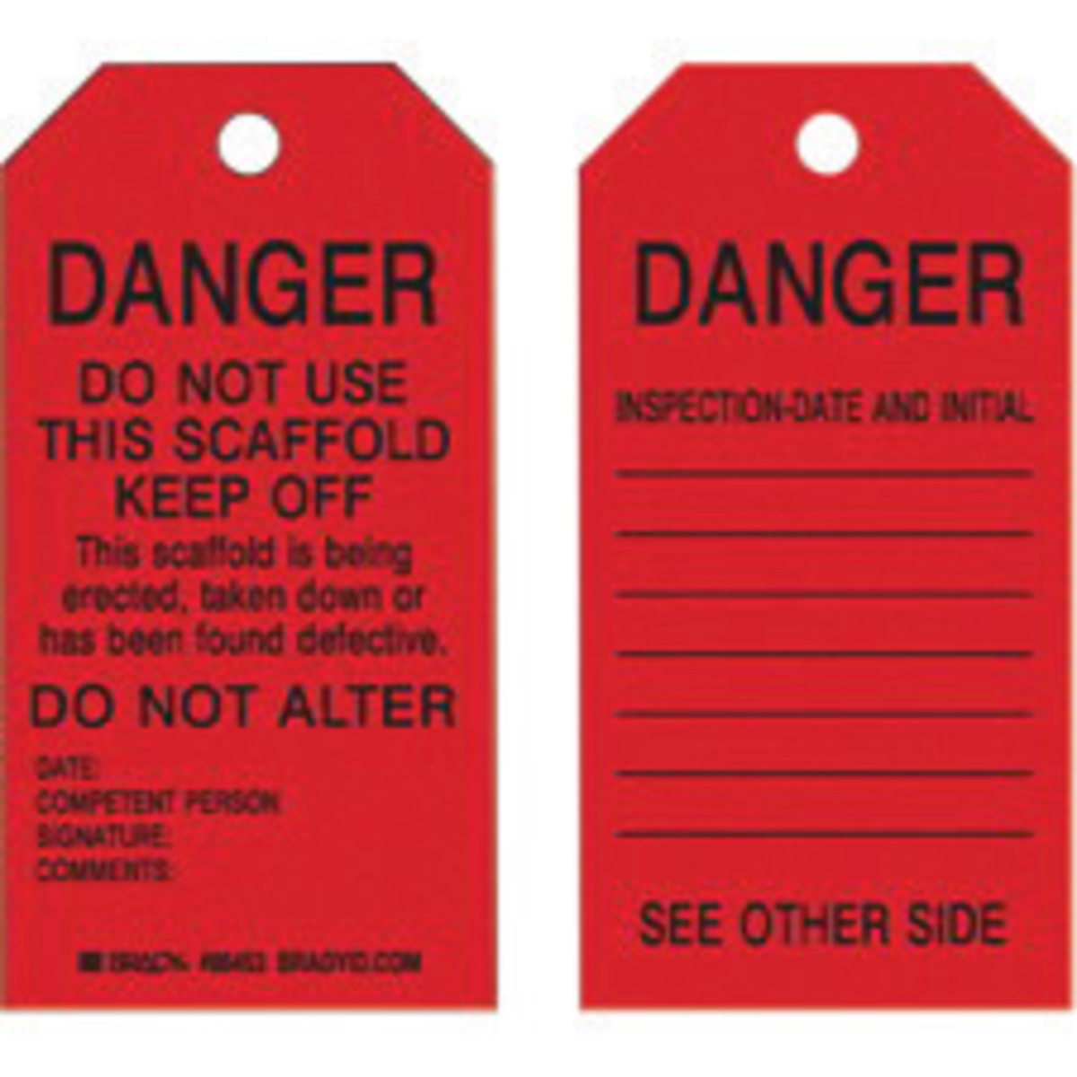 Brady 5 34 X 3 Black Polyester Tag DANGER DO NOT USE BRD86573 for sale online at autumn supply