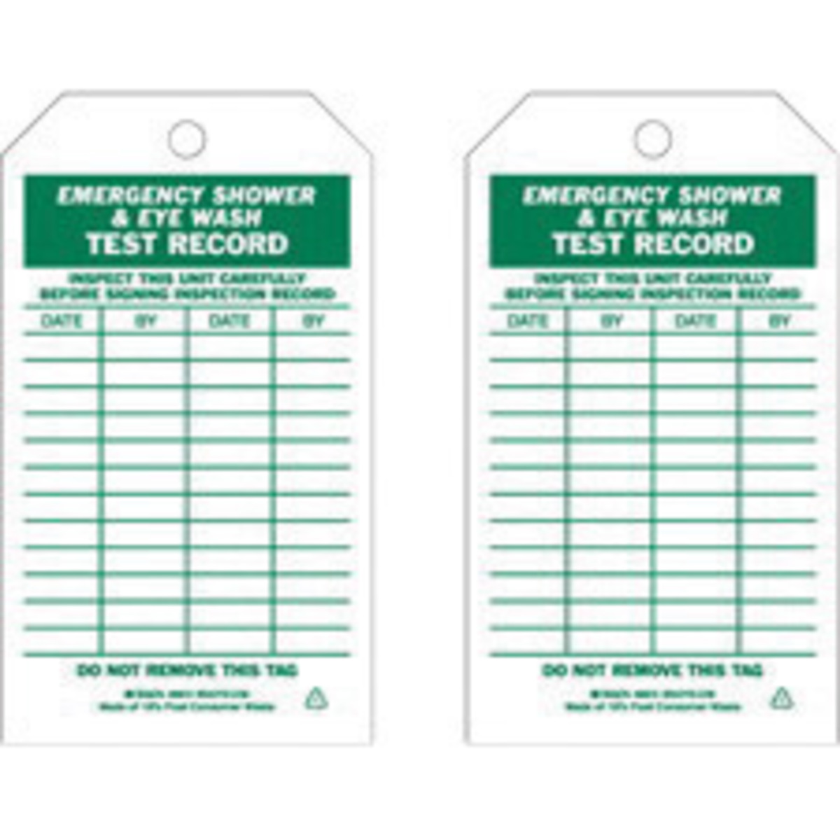 Brady 5 34 X 3 Green Cardstock Tag INSPECT THIS UNIT BRD86670 for sale online at autumn supply