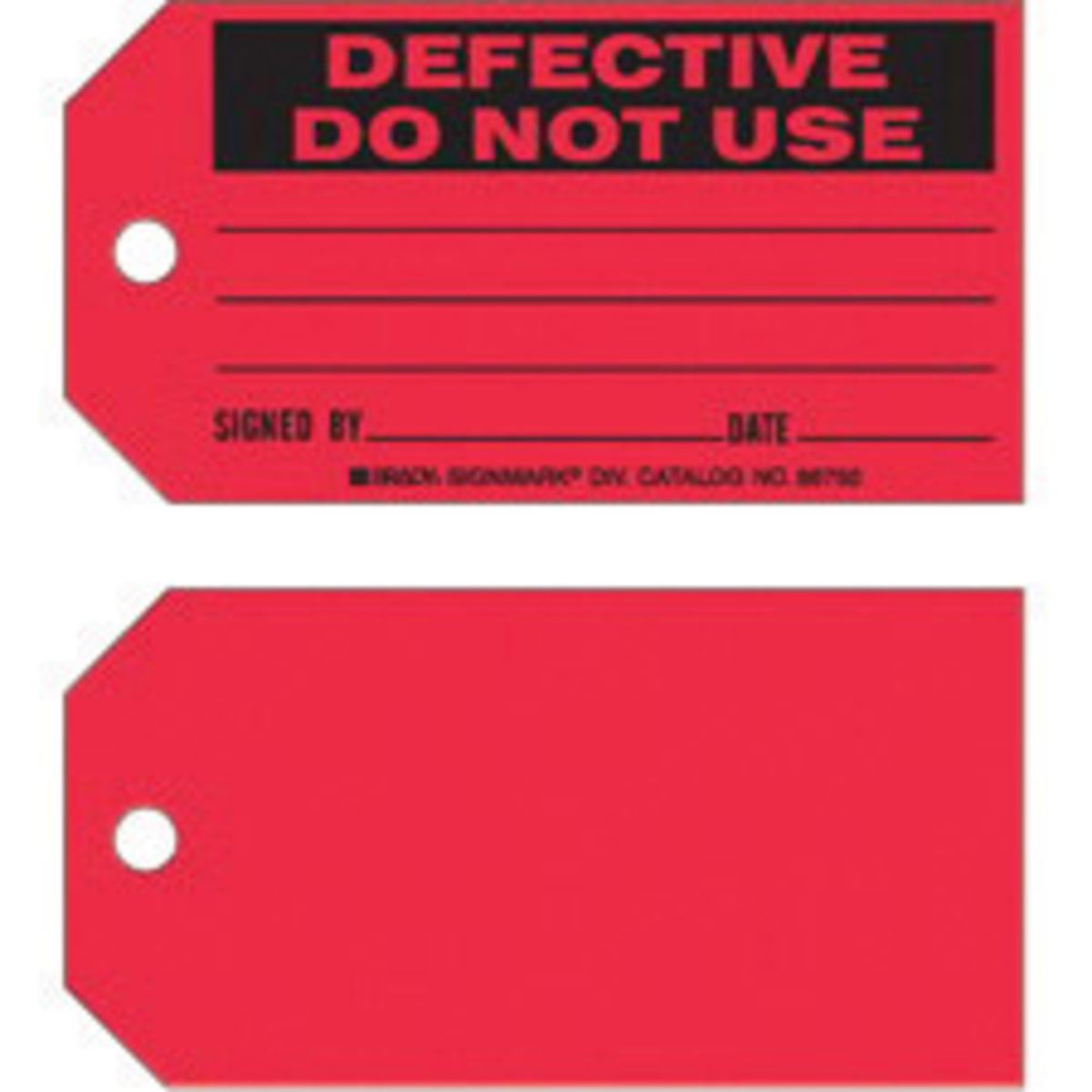 Brady 3 X 5 34 Black Cardstock Tag DEFECTIVE DO NOT U BRD86750 for sale online at autumn supply