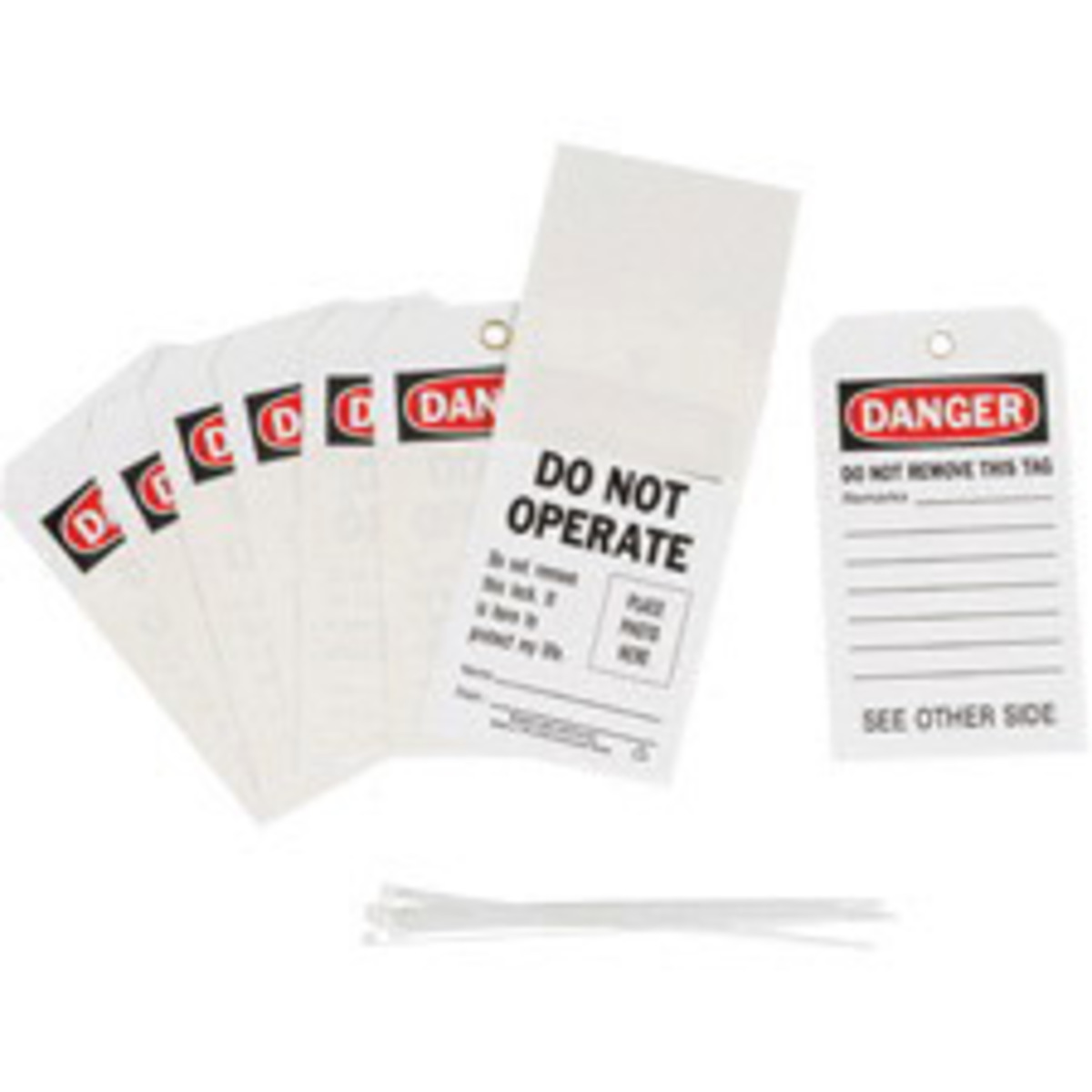 Brady 7 X 4 Black Polyester Tag DANGER DO NOT OPERATE BRD96222 for sale online at autumn supply