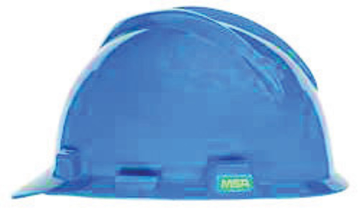 MSA Blue Polyethylene Cap Style Hard Hat With Pinlock MSA466355 for sale online at autumn supply