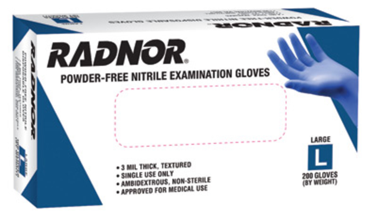 radnor gloves nitrile