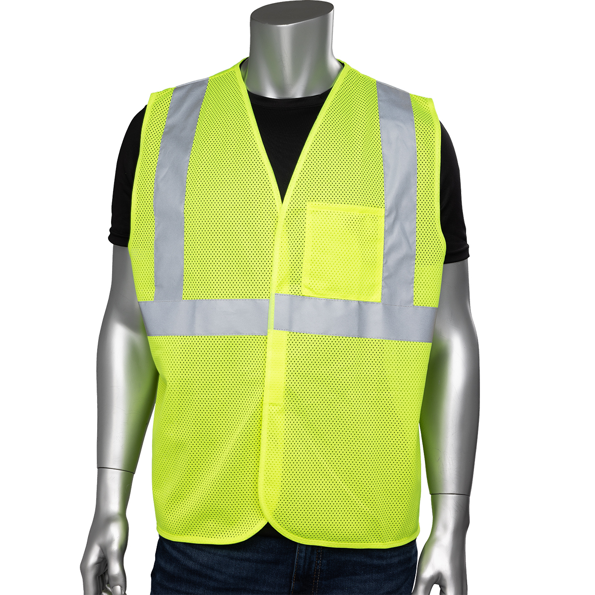 RADNOR™ 2X - 3X Hi-Viz Yellow Polyester Mesh Vest RAD64056637 for sale online at autumn supply