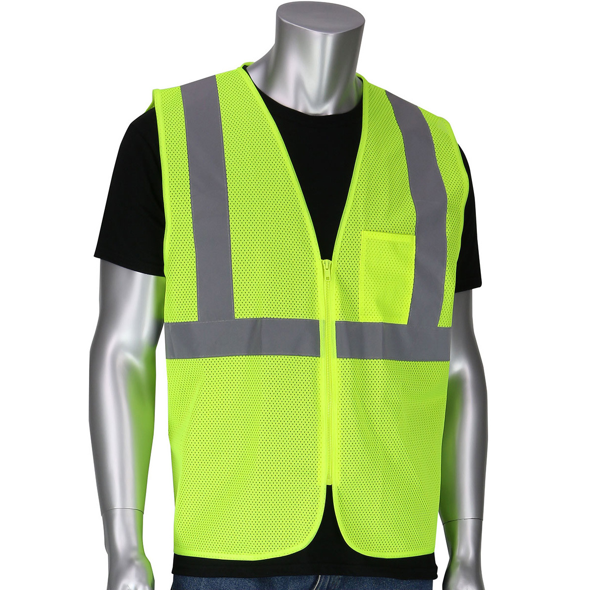 RADNOR™ 2X - 3X Hi-Viz Yellow Polyester Mesh Vest RAD64056660 for sale online at autumn supply